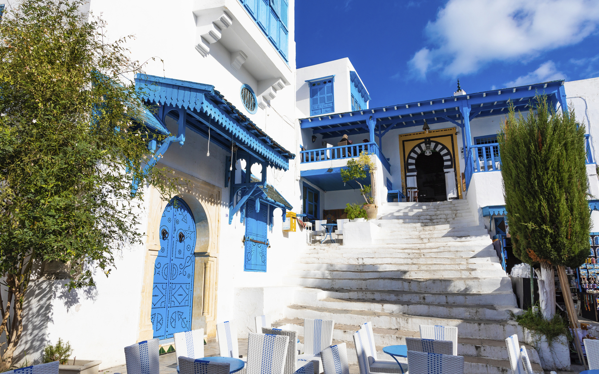 Häuser in Sidi Bou Said, Tunesien