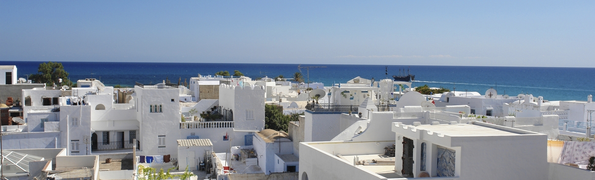 Panoramaaufnahme von Hammamet, Tunesien