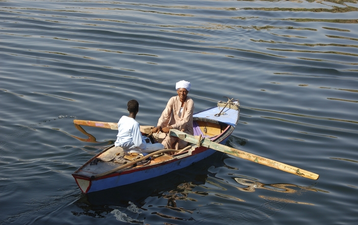 Ruderboot auf dem Nil, Ägypten
