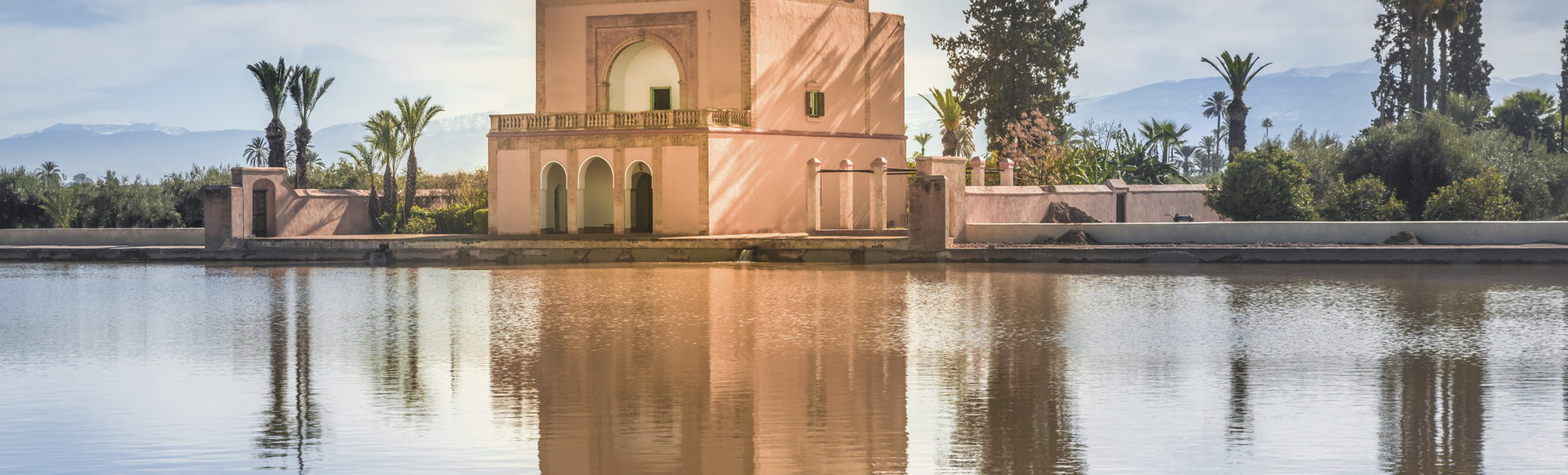 Pavillon im Menara Garten in Marrakesch, Marokko
