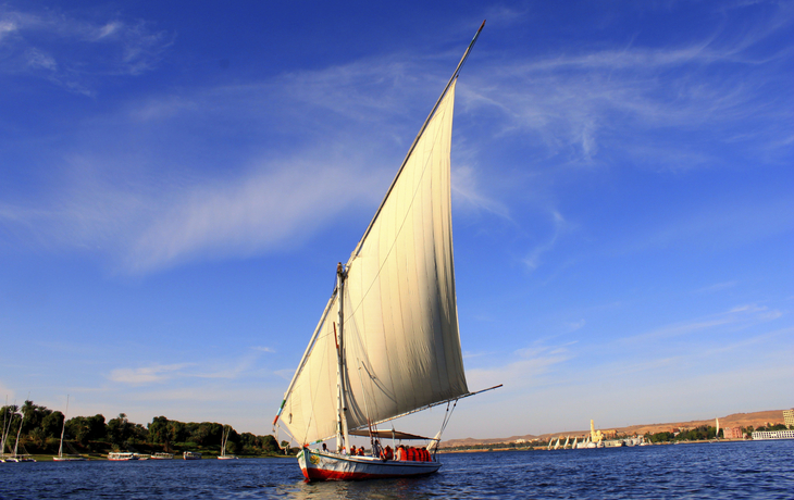 Feluke auf dem Nil in Ägypten