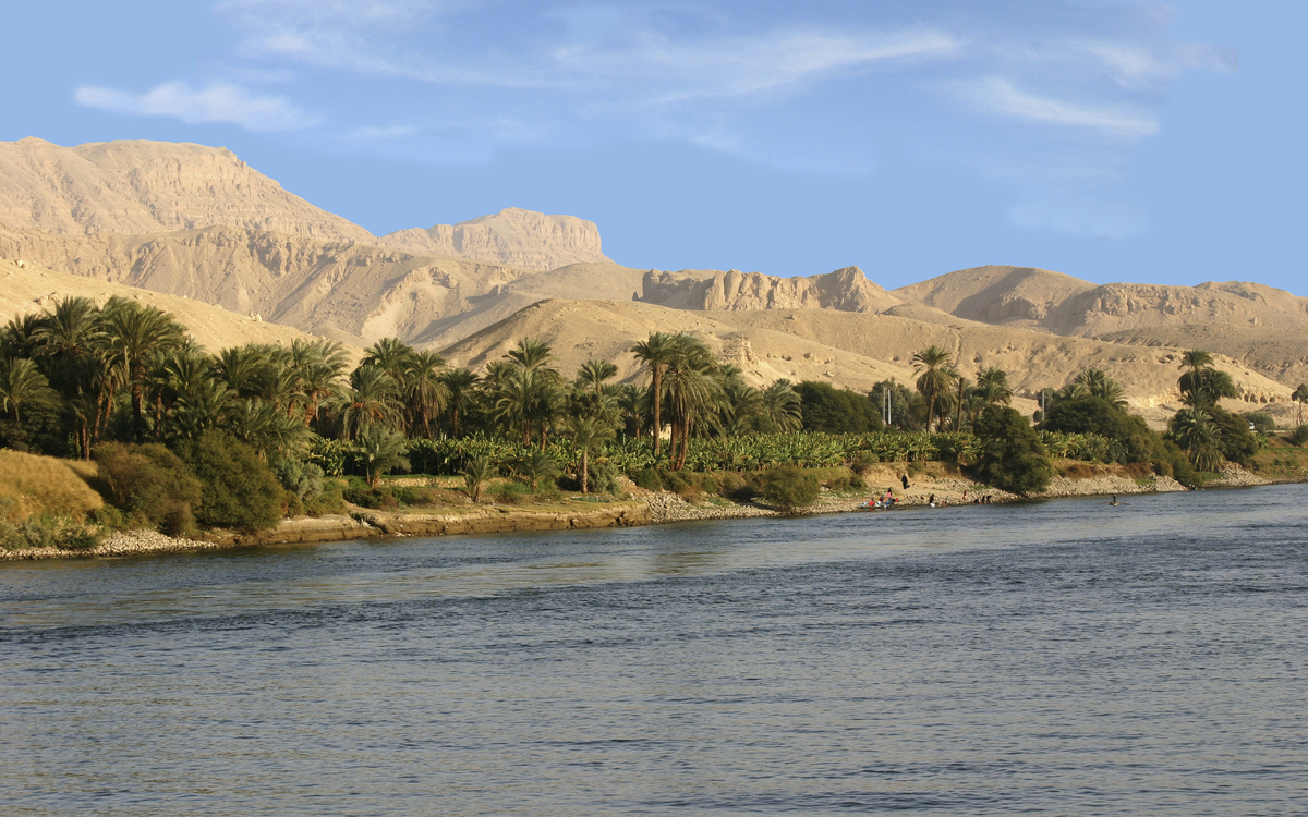 Beeindruckende Nillandschaft in Ägypten