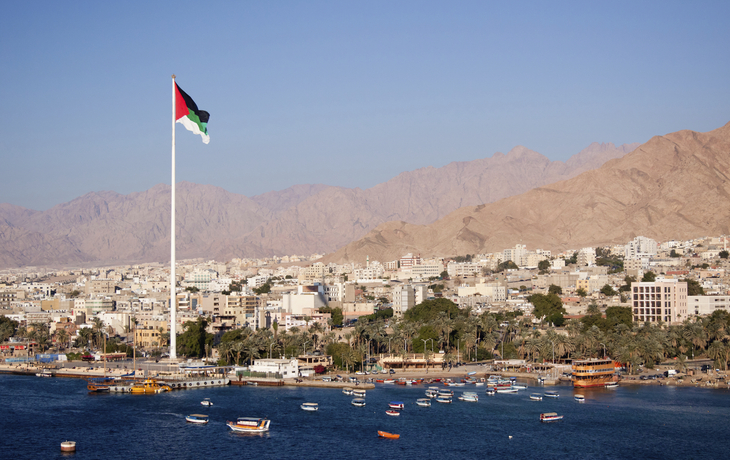 Blick auf die Stadt Akaba, Jordanien