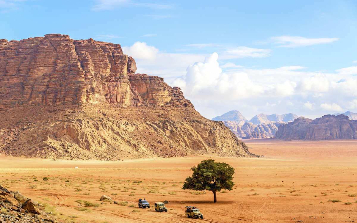 Wüstenwildnis Wadi Rum in Jordanien