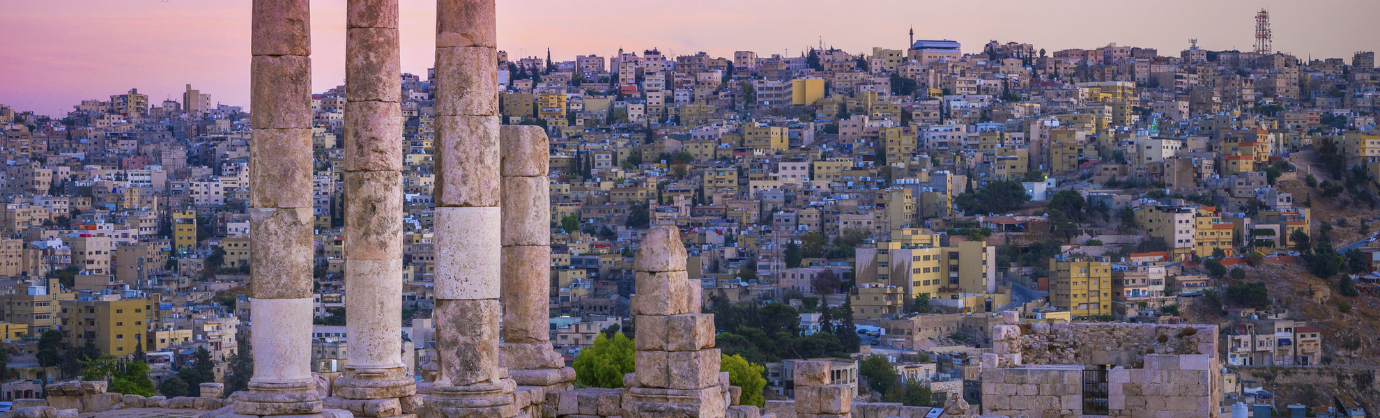 Ruinen der Zitadelle auf dem Hügel Jebel el Qala’a in Amman, Jordanien