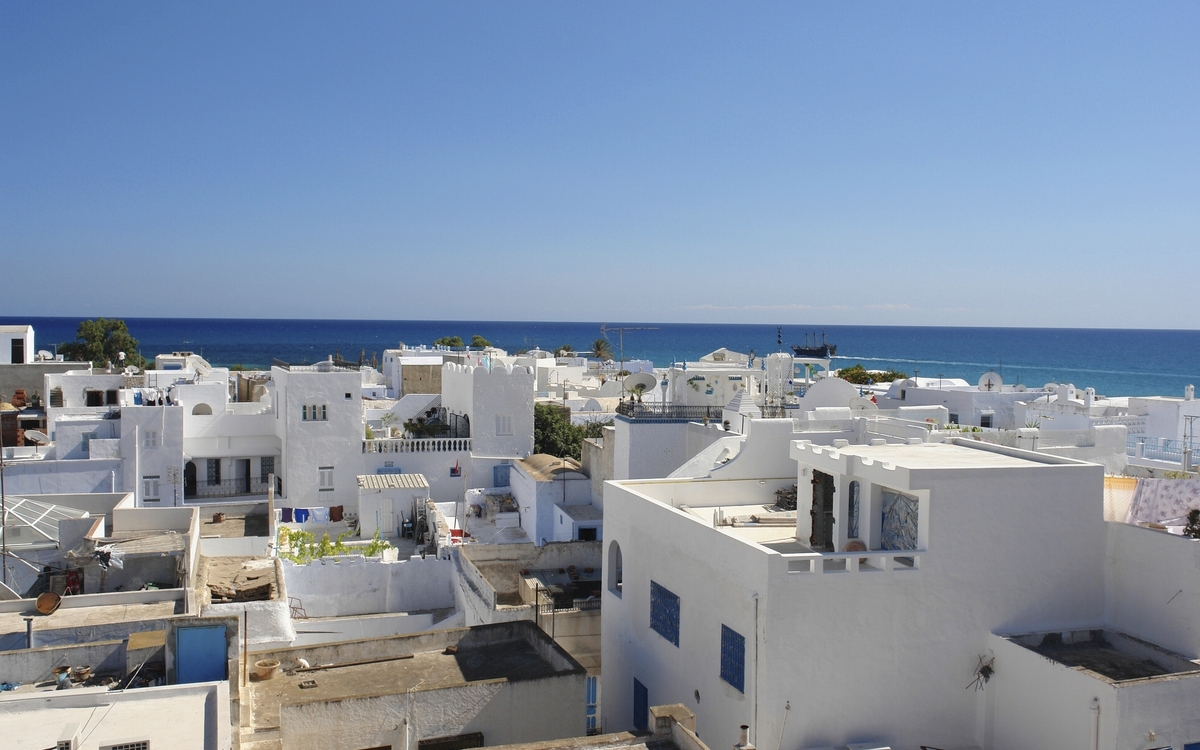 Panoramaaufnahme von Hammamet, Tunesien
