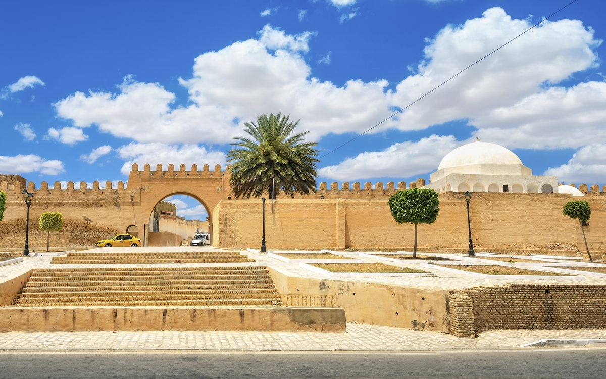 Grosse Moschee in Kairouan, Tunesien