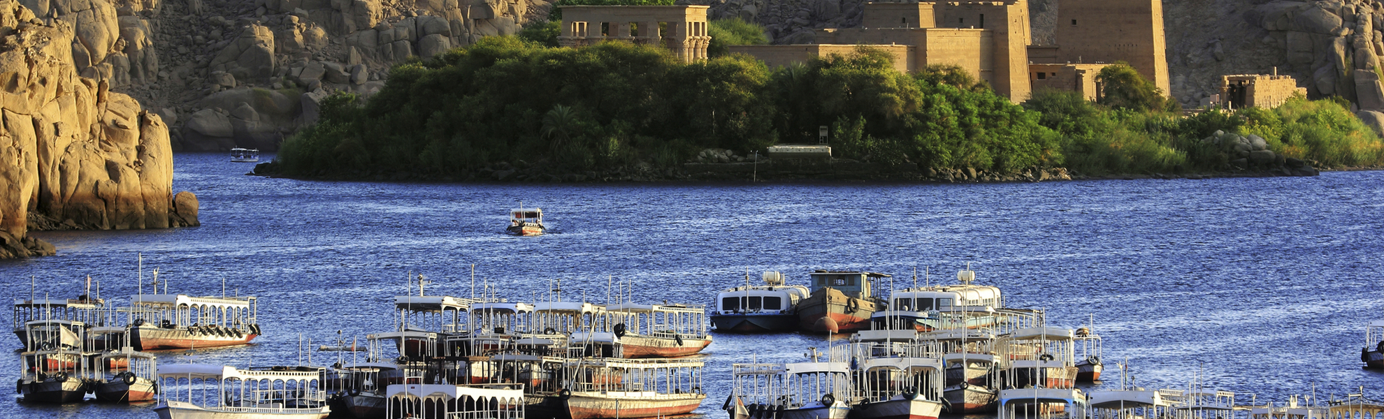 Blick auf den Philae-Tempel bei Assuan, Ägypten
