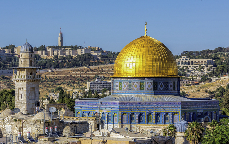 Ein Heiligtum des Islams, der Felsendom in Jerusalem, Israel