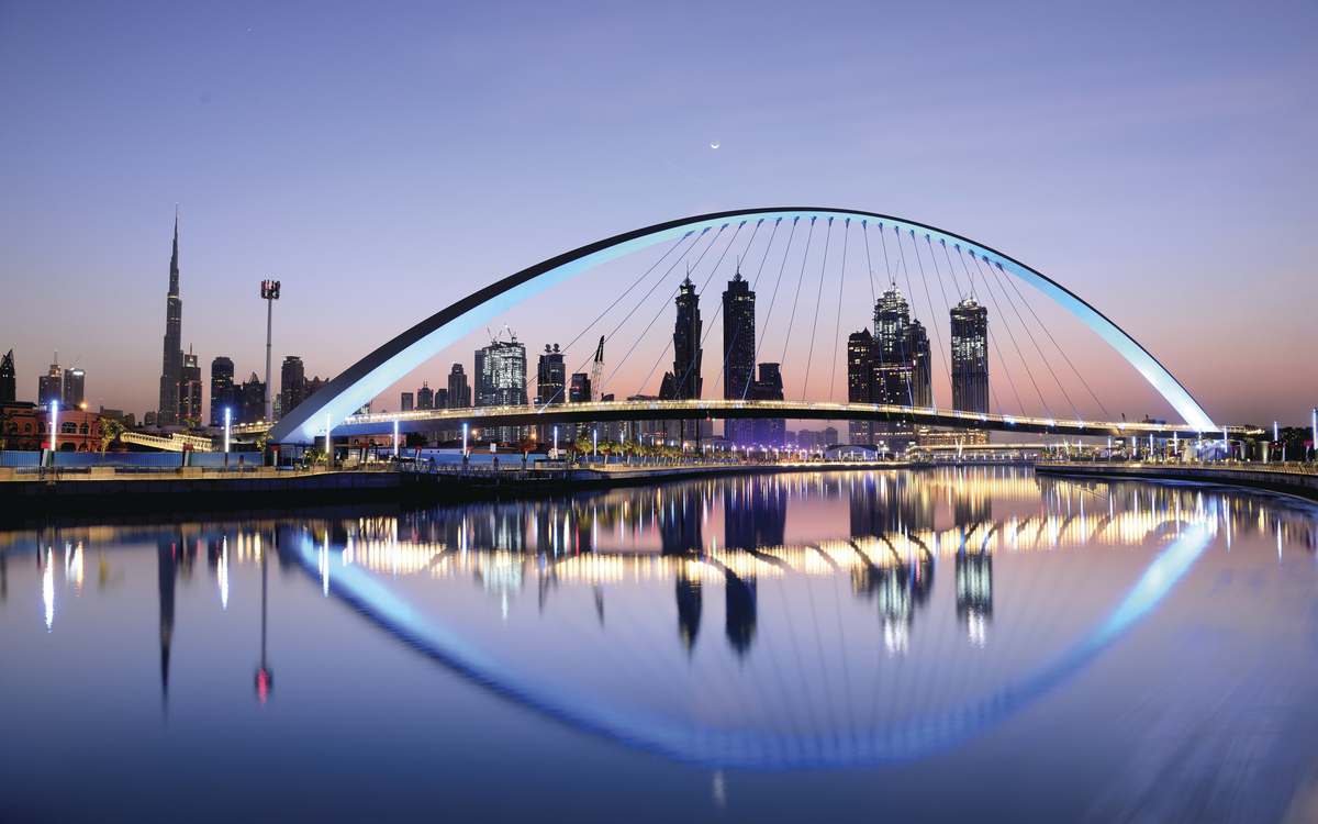 Dubai Skyline mit Burj Khalifa, VAE