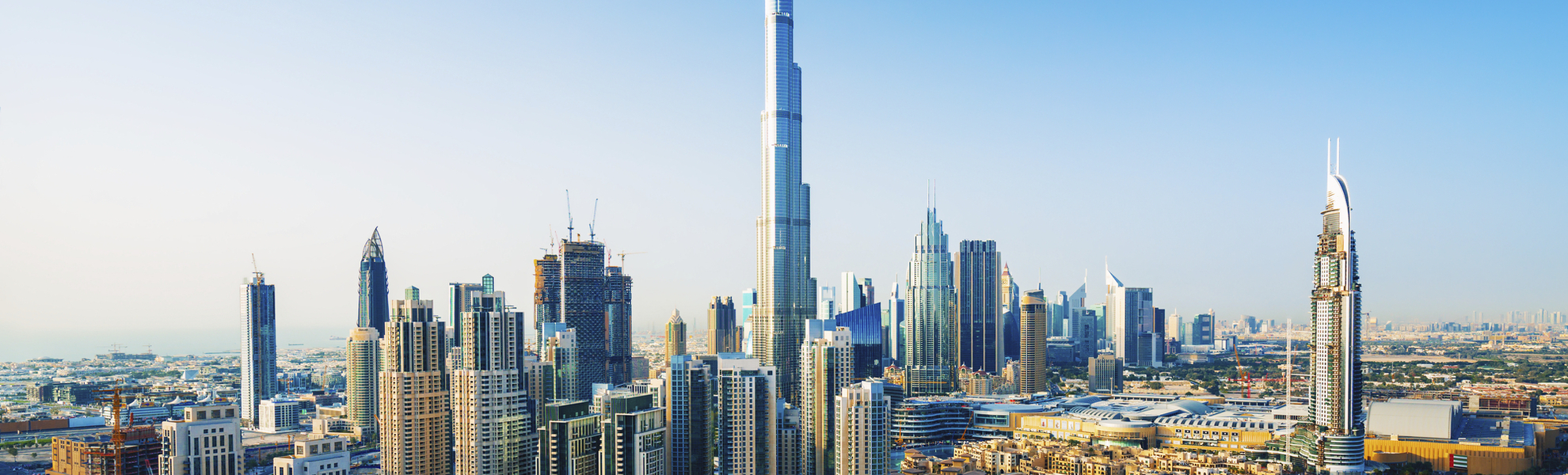 Skyline von Dubai, V. A. Emirate