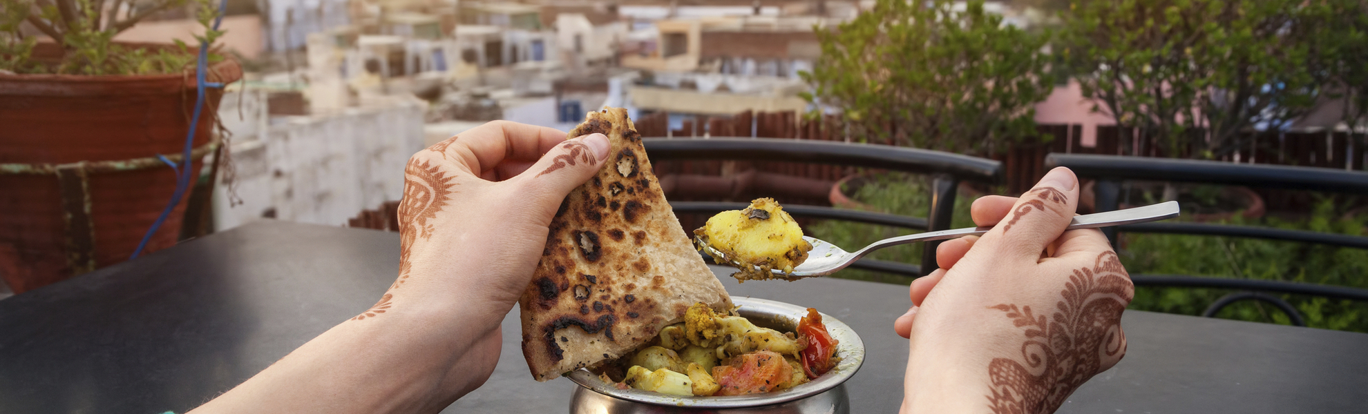 Traditionelles indisches Essen