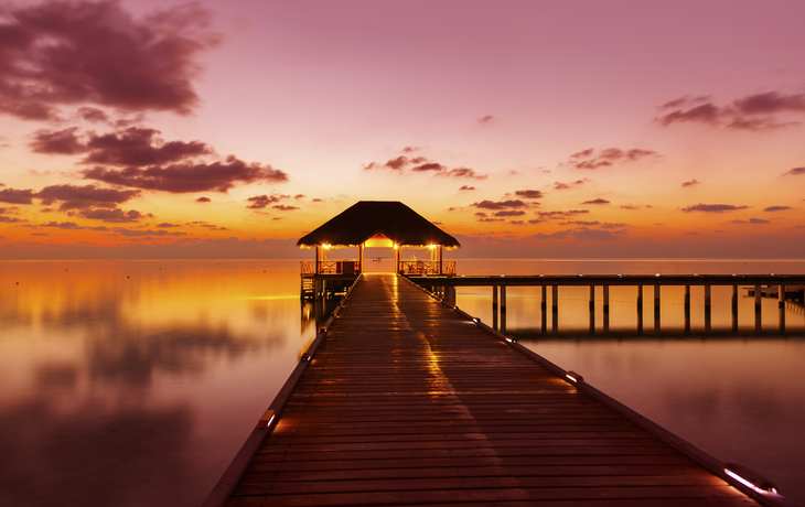 traumhafter Sonnenuntergang auf den Malediven