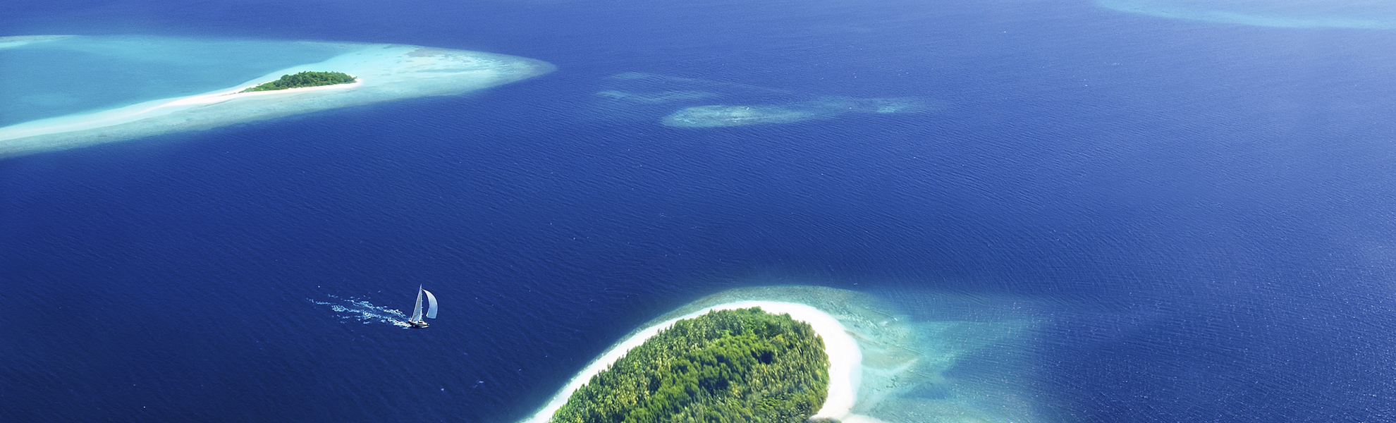 Insel in der Form eines Herzes