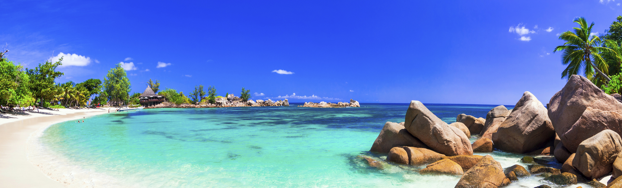 Bucht in Praslin, Seychellen