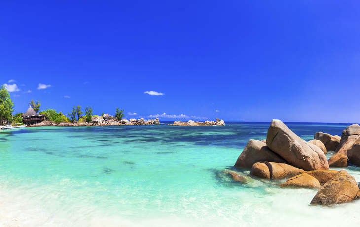 Bucht in Praslin, Seychellen