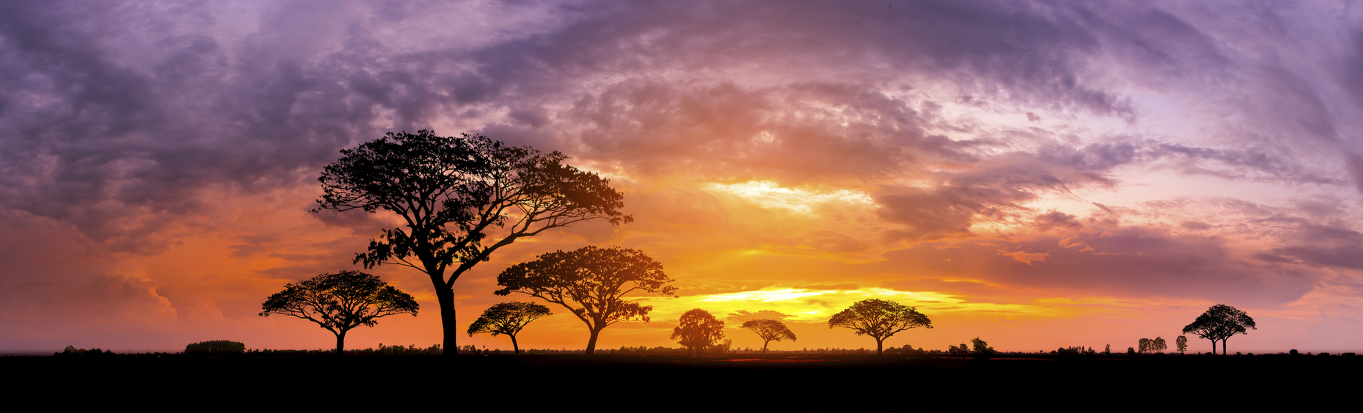 Sonnenuntergang in Kenia