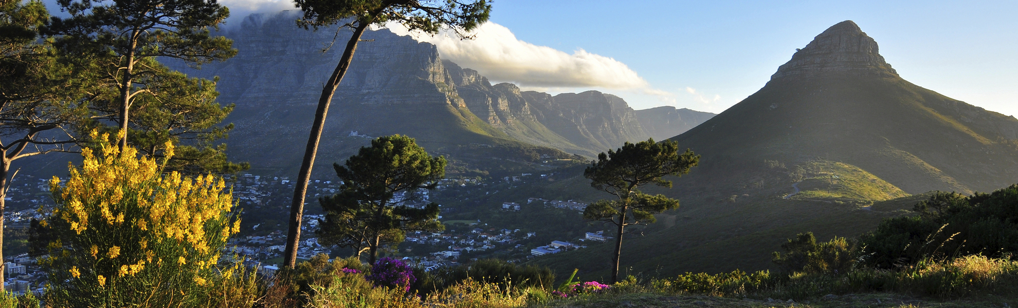 Tafelberg und Löwenkopf in Kapstadt, Südafrika