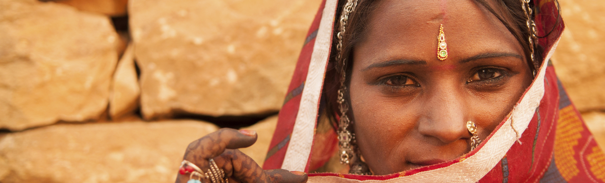 traditionell gekleidete Inderin