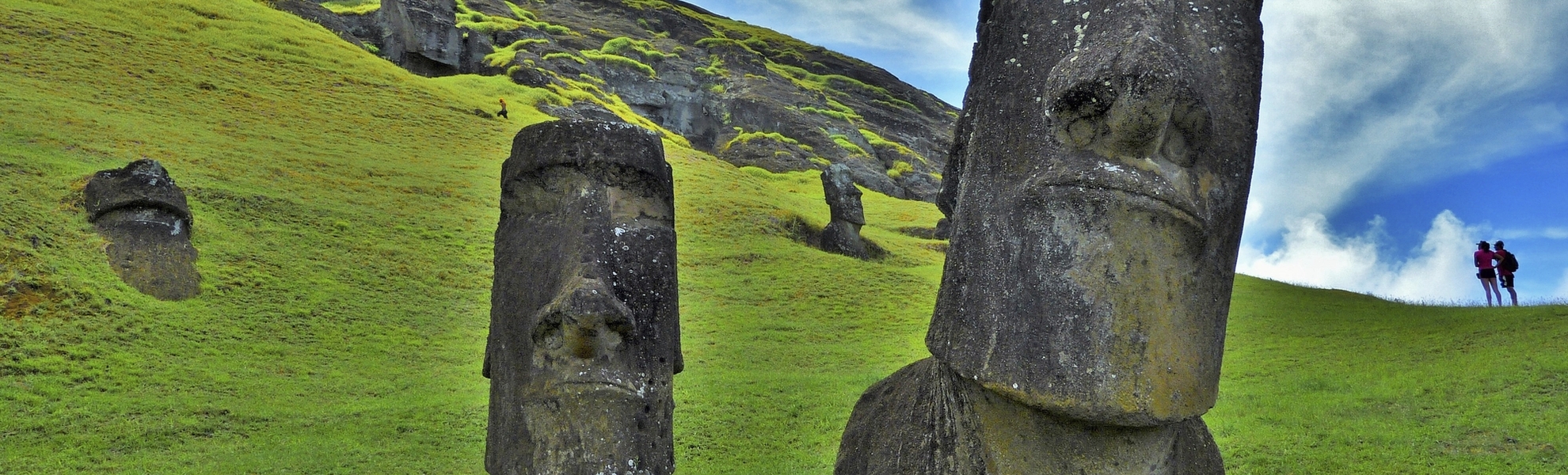 Moai Statuen auf der Osterinsel, Chile
