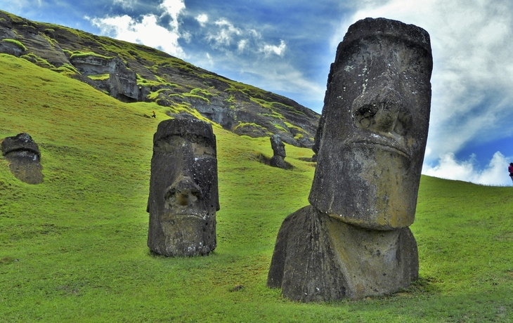 Moai Statuen auf der Osterinsel, Chile