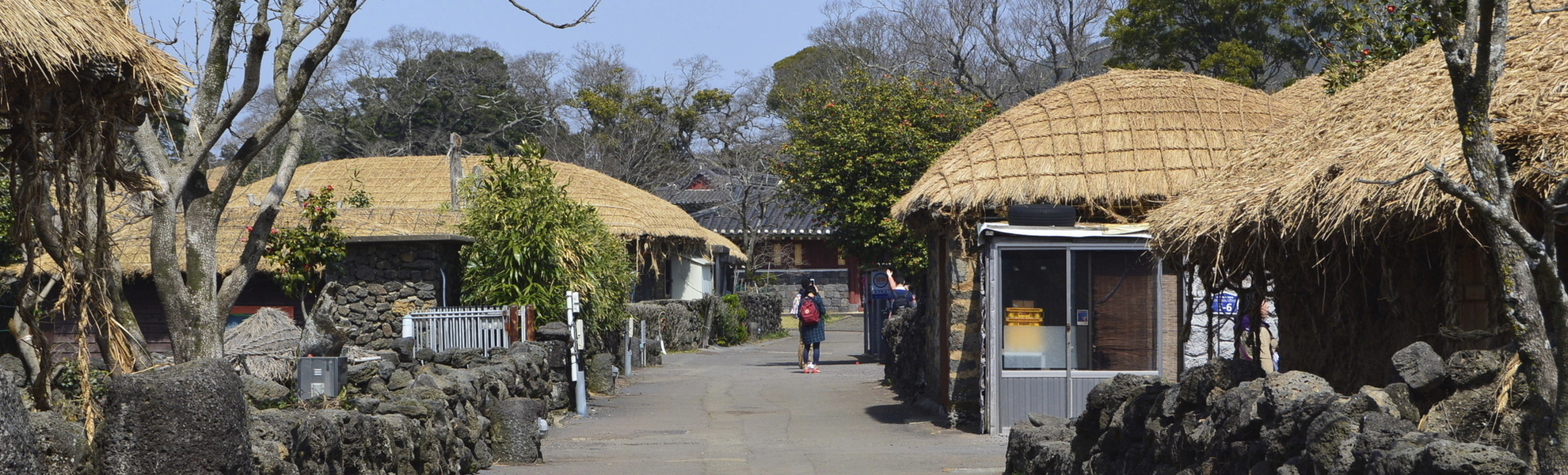 Traditionelle Häuser im volkstümlichen Dorf Seongeup, Südkorea