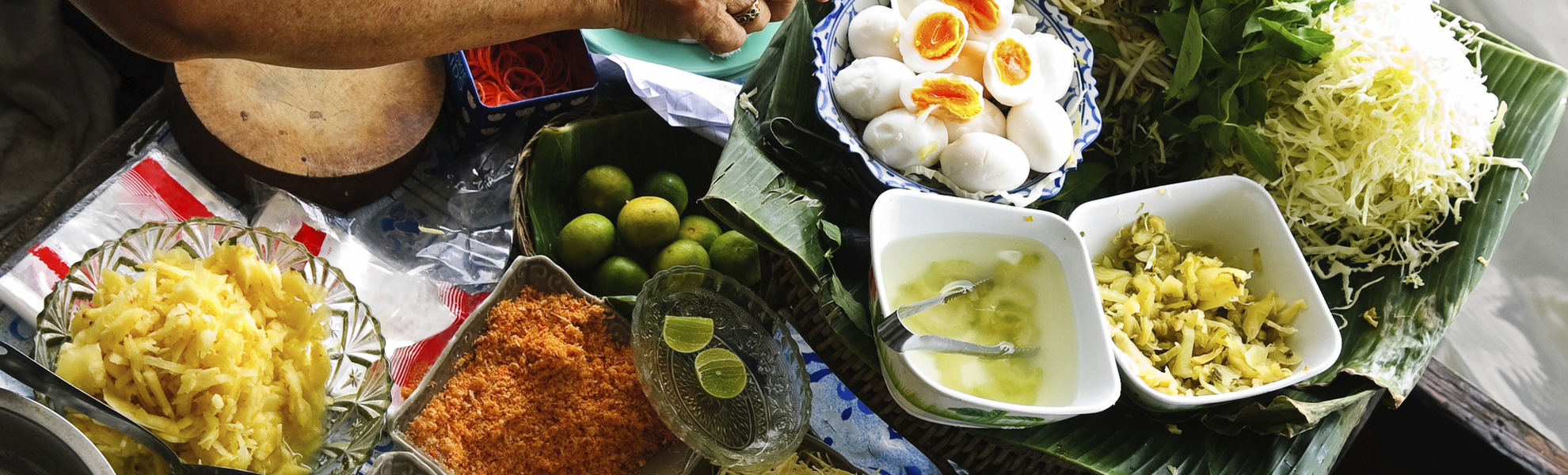 schwimmender Markt in Bangkok, Thailand