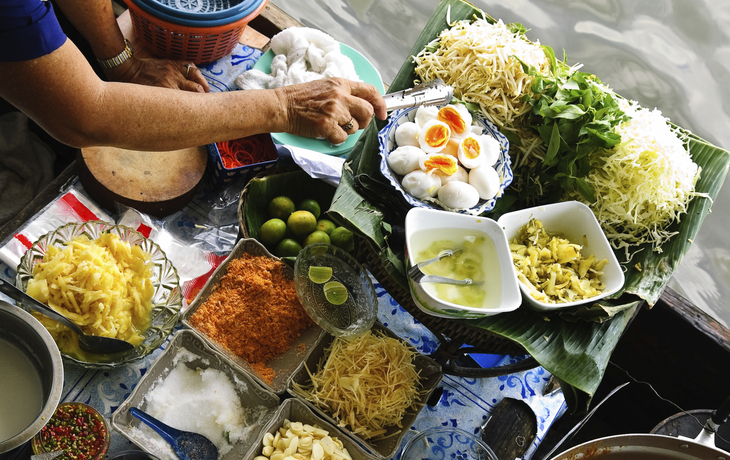 schwimmender Markt in Bangkok, Thailand