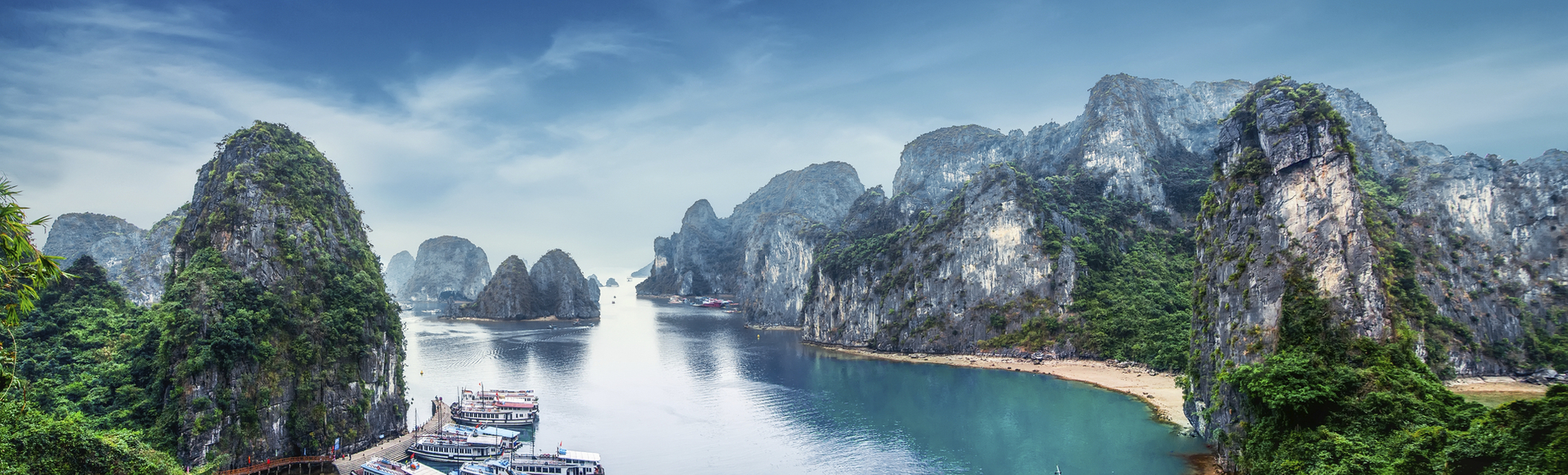 Panorama von Halong Bay, Vietnam
