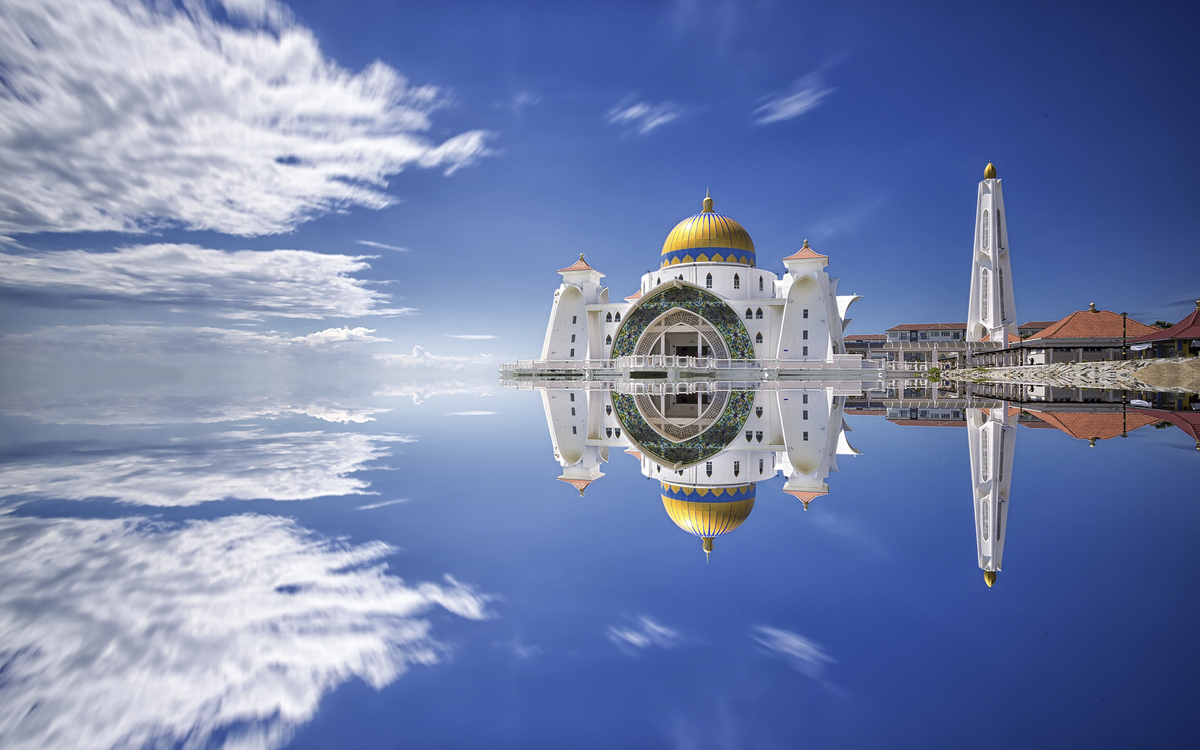 Straits Moschee in Malakka, Malaysia