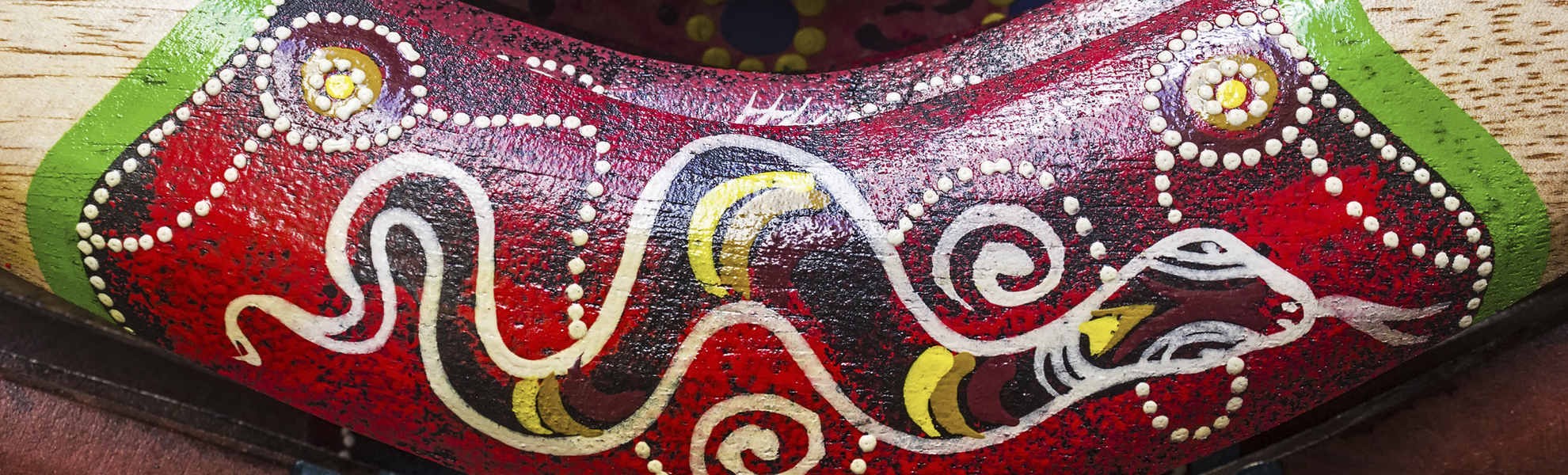 Bemalter Bumerang der australischen Ureinwohner