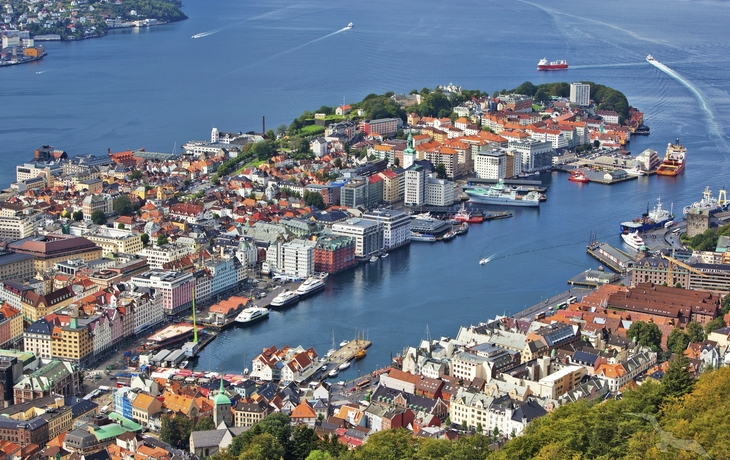 Luftansicht von Bergen, Norwegen