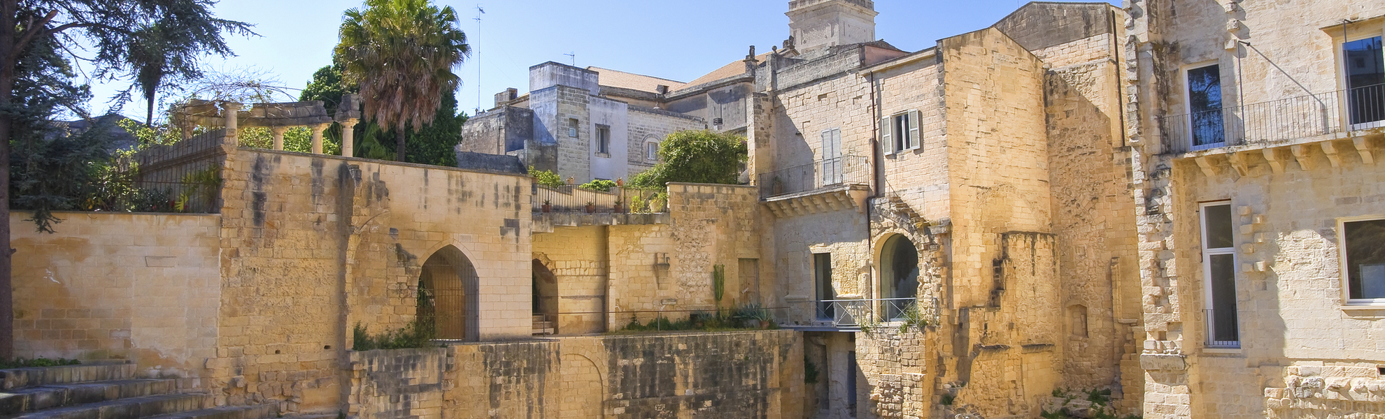 Das römische Amphitheater in Lecce, Italien