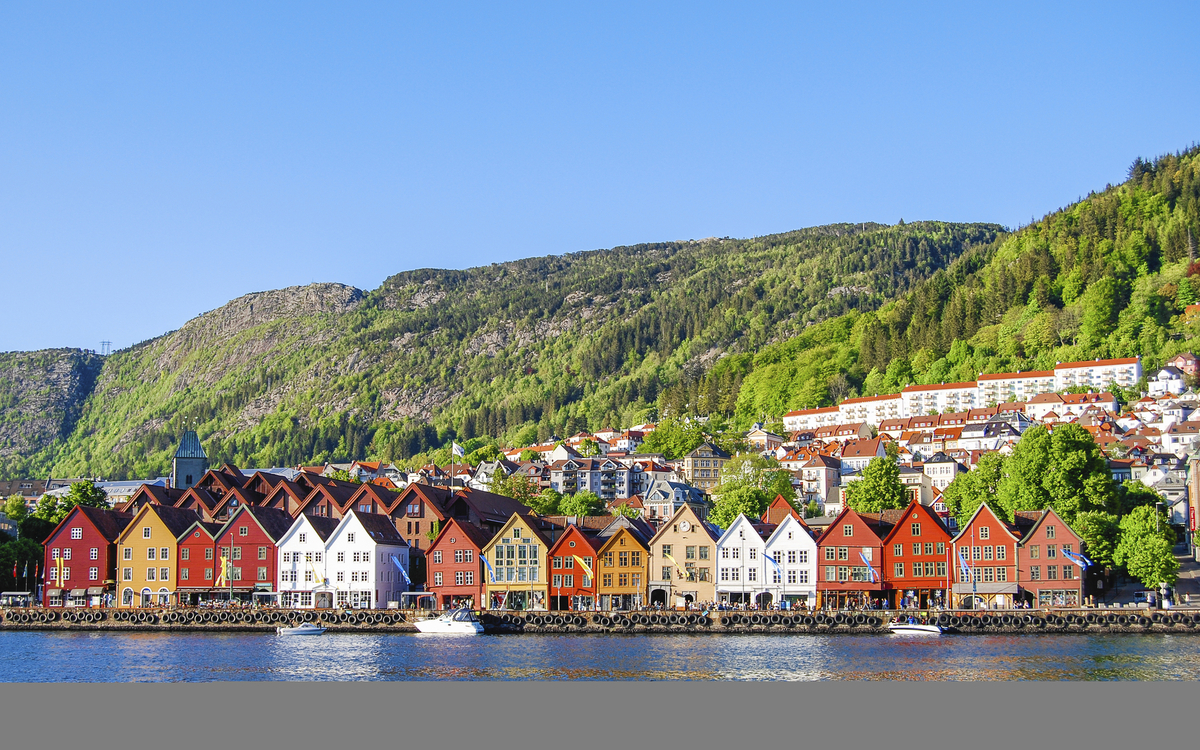 Blick auf die Stadt Bergen, Norwegen