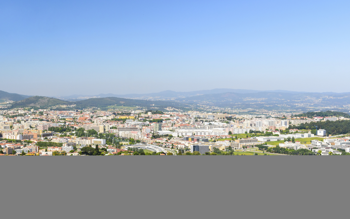 Blick über Braga, Portugal