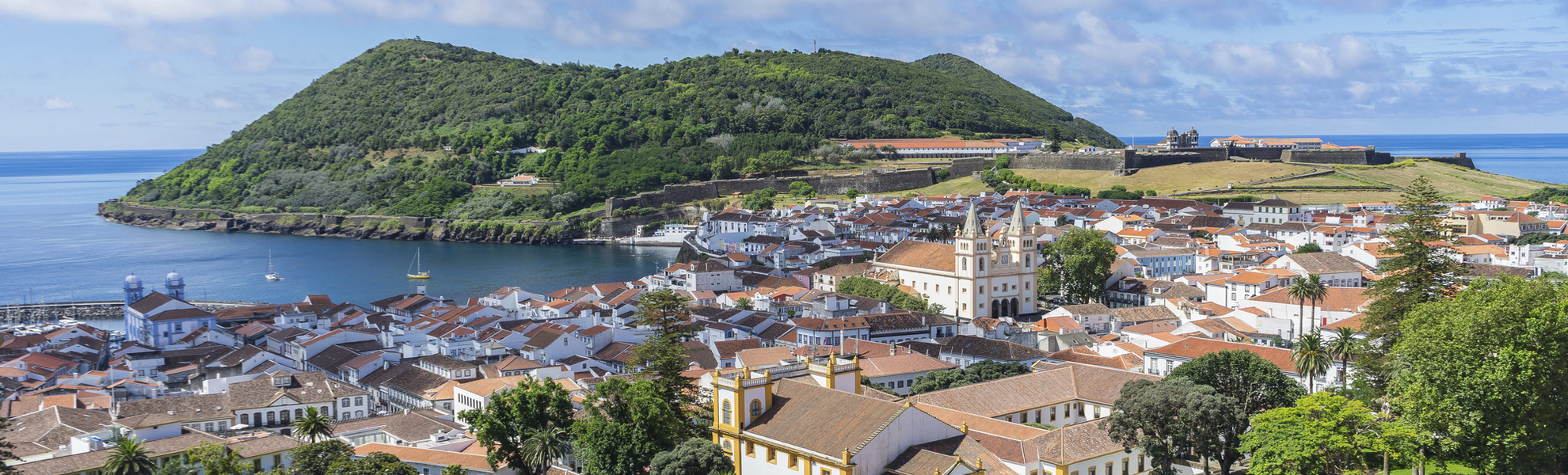 Blick auf die Stadt Angra do Heroismo, Portugal