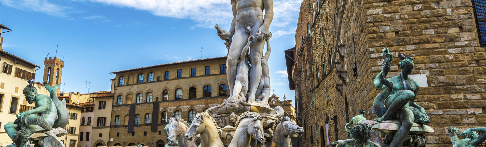 Neptunbrunnen in Florenz, Italien