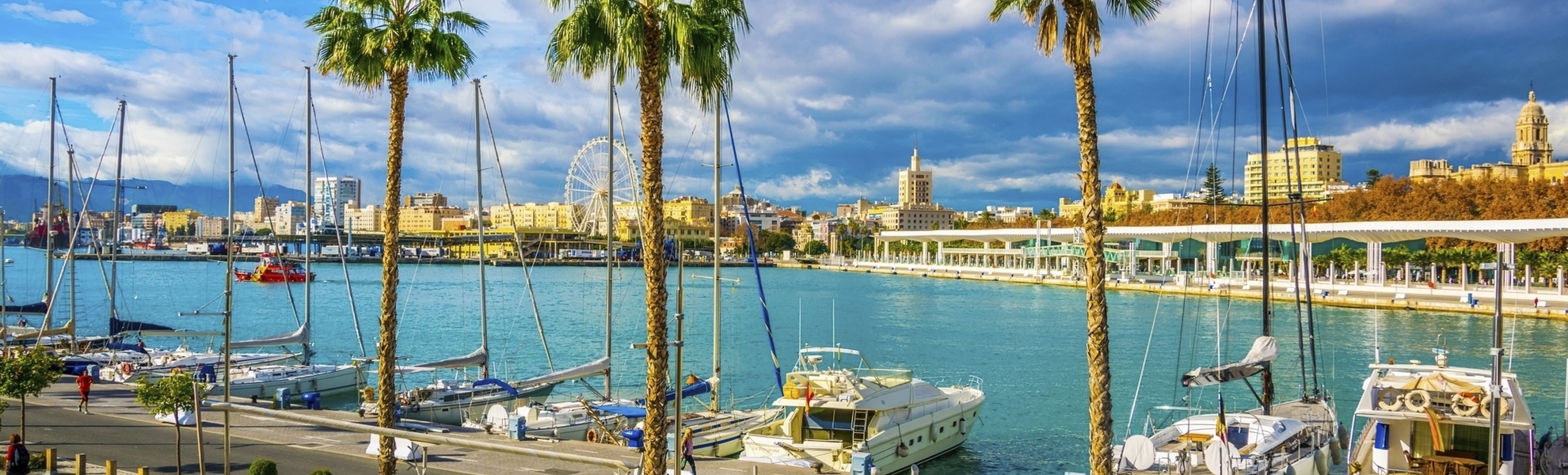 Kleiner Hafen in Málaga, Spanien