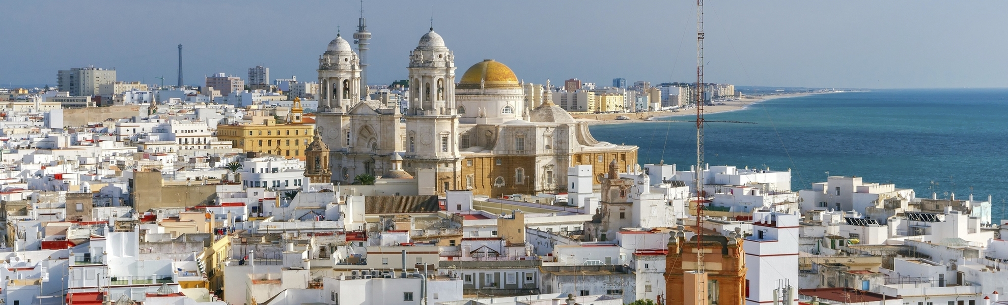 Luftansicht der Altstadt von Cádiz, Spanien