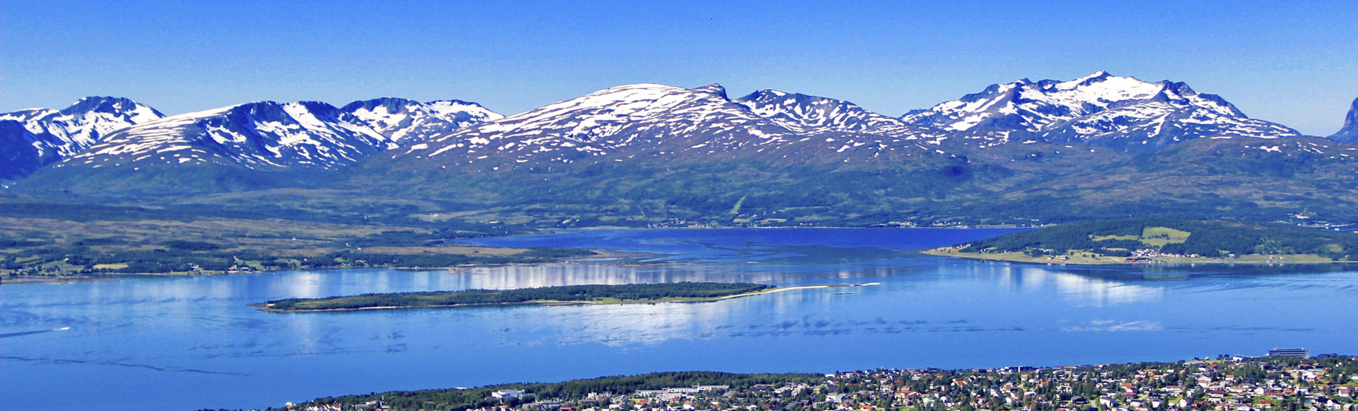 Panoramaaufnahme von Tromso, Norwegen