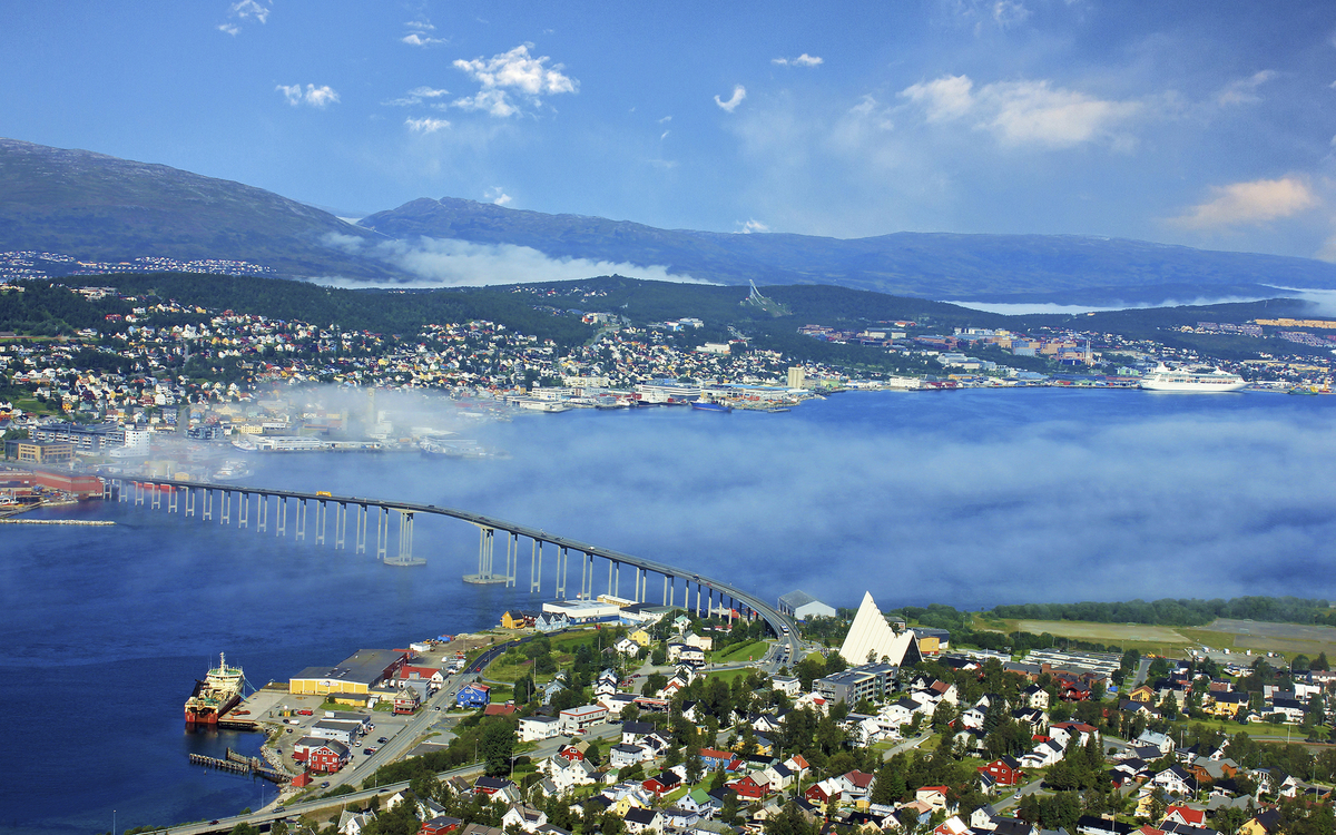 Luftaufnahme von Tromso, Norwegen