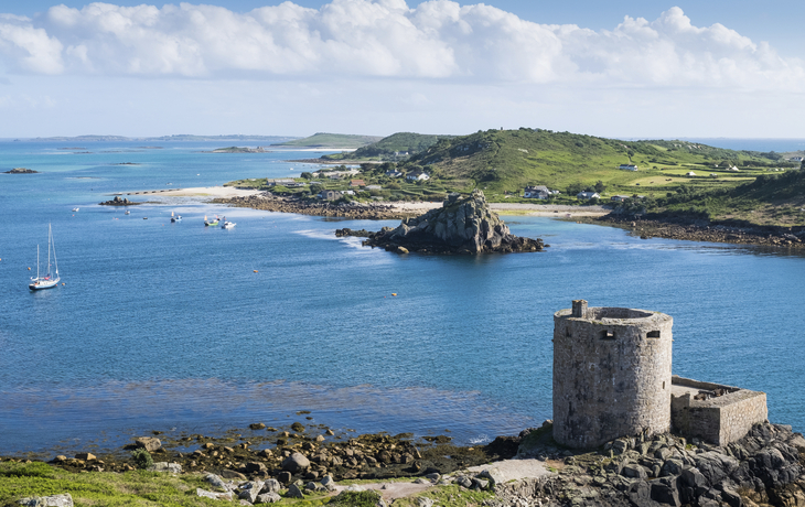 Cromwall Schloss auf den Scilly Inseln, Engalnd