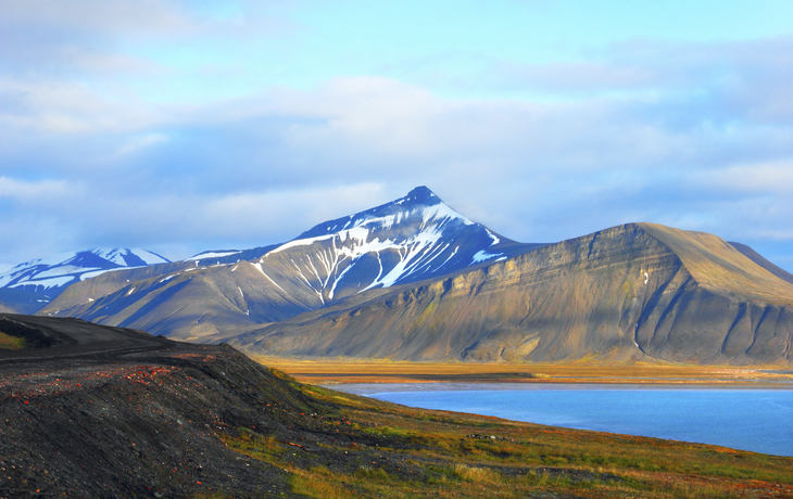Bergpanorama in Barentsburg, Spitzbergen