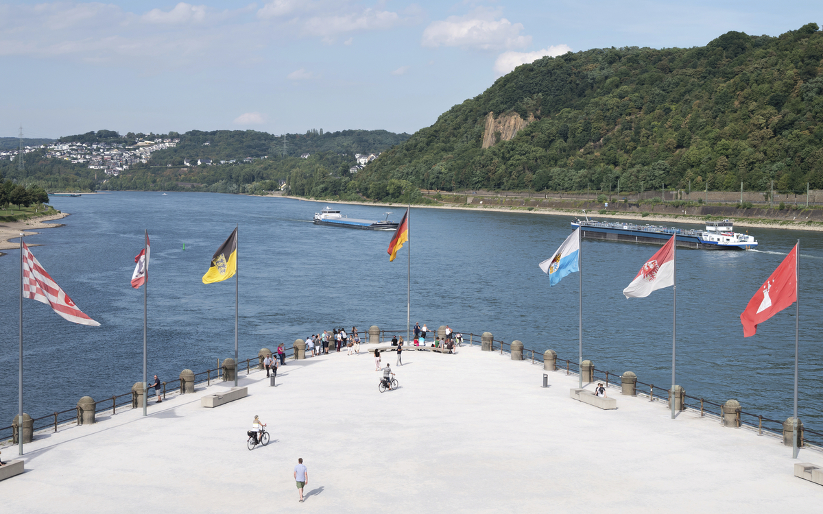 Das Deutsche Eck in Koblenz, Deutschland