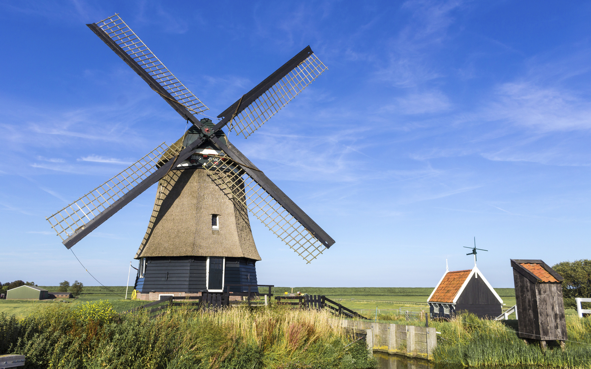 Windmühle in Hoorn, Niederlande