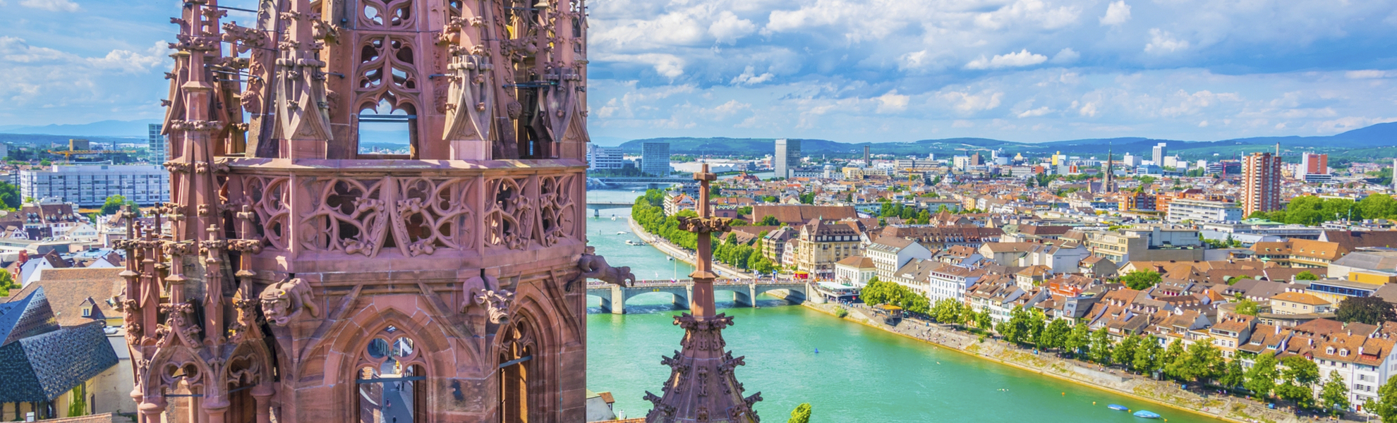 Der Rhein bei Basel, Schweiz