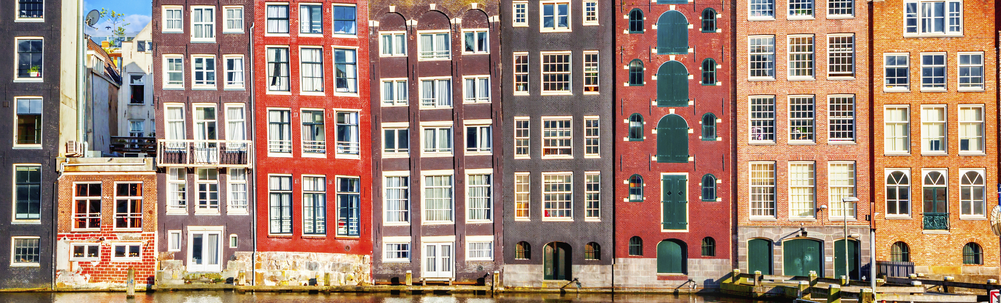 Haeuserfassaden von Amsterdam, Niederlande