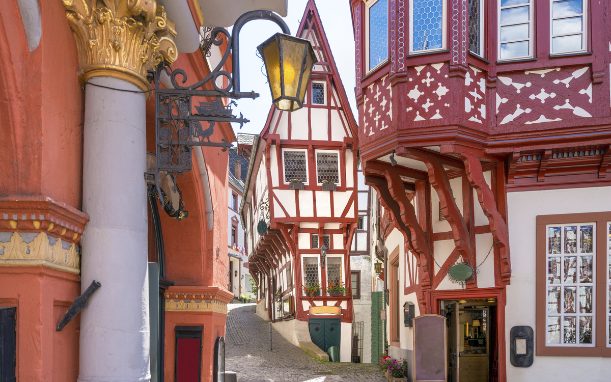 Traditionelle Haeuser in Bernkastel, Deutschland