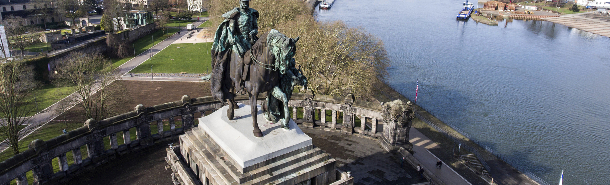 Deutsches Eck in Koblenz, Deutschland