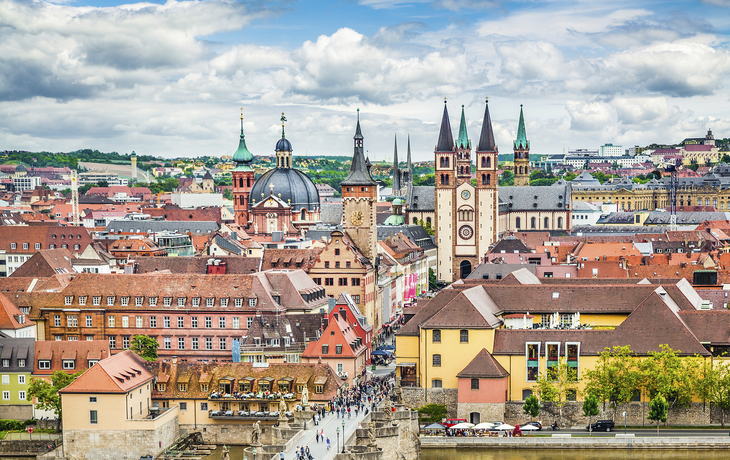 Traumhaftes Panorama von Würzburg, Deutschland